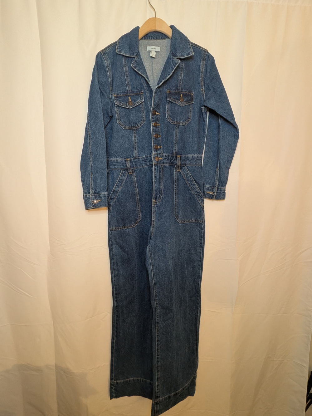 Forever 21 Women's Dark Blue Denim Jumpsuit